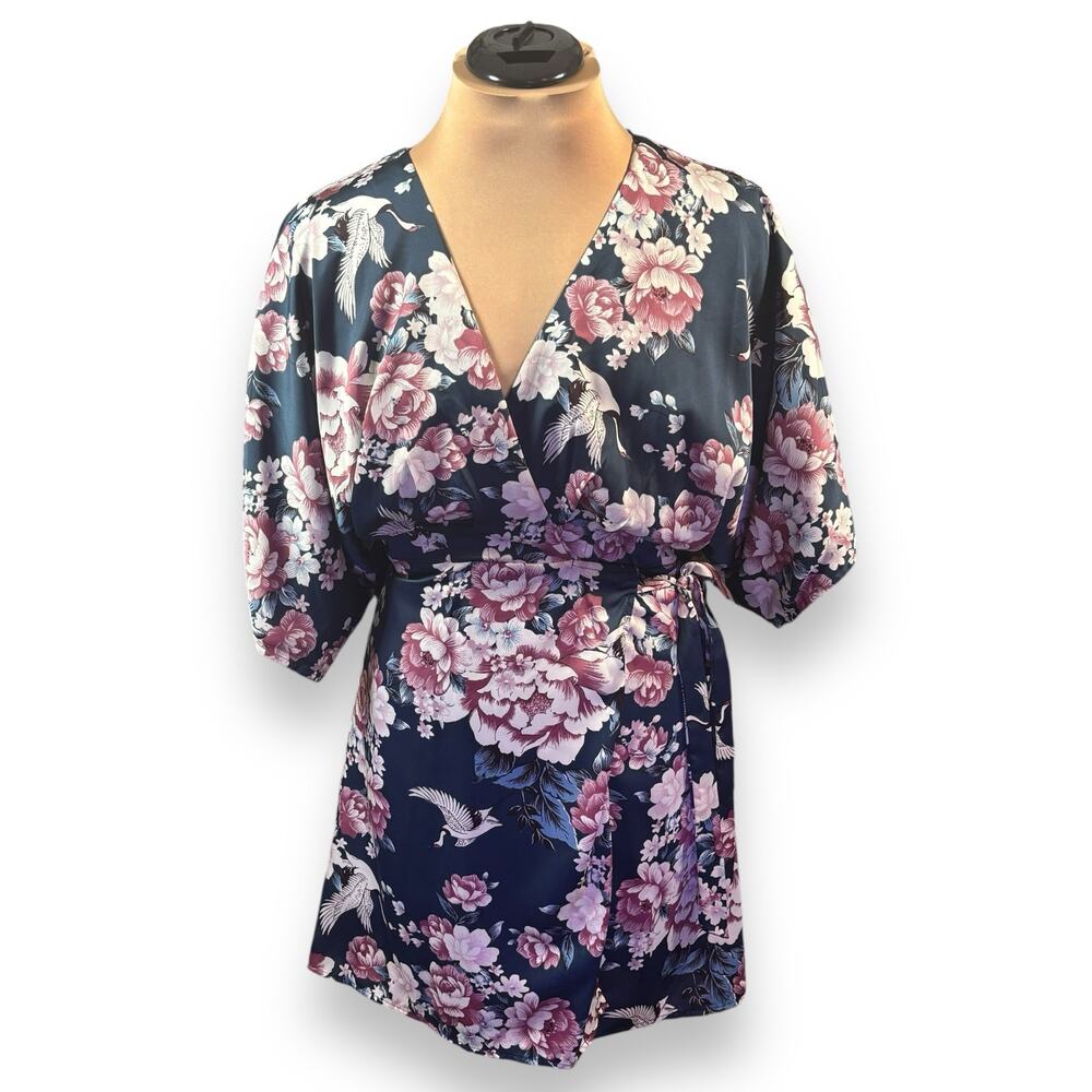 Lulu's Navy Floral Mini Dress
